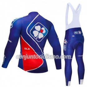 Conjunto Maillot + Culotte largo con tirantes 2018 FDJ N002